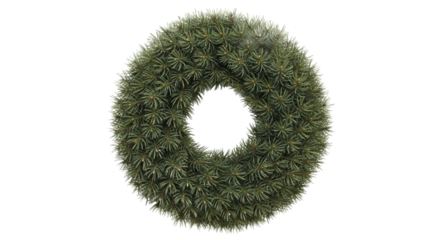 Christmas fir wreath on transparent background PNG image winter festive evergreen element PNG file