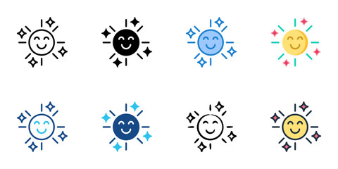 Positivity icon set multiple style collection vector illustration 
