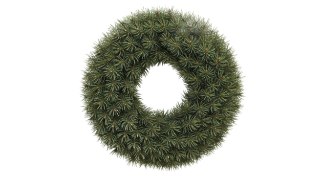 Christmas fir wreath on transparent background PNG image winter festive evergreen element PNG file
