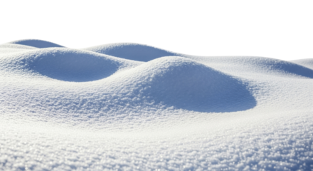  Winter Snow Drifts Texture with Sparkling Glittering Surface and Blue Shadows on a Transparent Background PNG Image