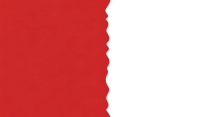 Red Christmas torn paper or Ripped Red Page isolated on transparent background , Torn 