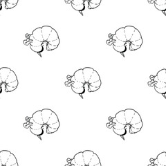 hand-drawn black and white seamless patterns cute simple line-art doodles. Each repeatable design includes playful minimalist illustrations suitable for backgrounds, packaging, textiles, wallpaper
