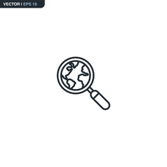 Global search, linear style sign for mobile concept and web design