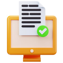 Fototapeta premium Approved Computer Document