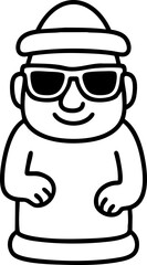 Jeju Dolhareubang icon 제주도 돌하르방 일러스트