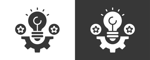 Innovation Icon Set Vector Collection Isolated In Black And White