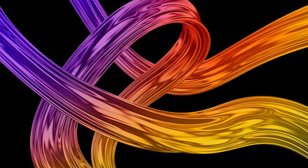 Dynamic flowing ribbon design with gradient hues, perfect for modern designs and vibrant overlays, adding a touch of elegance and fluidity to any project