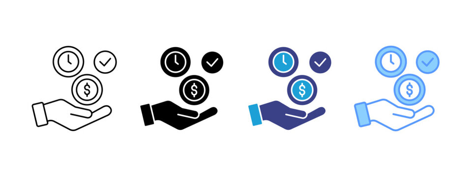 Gig Economy icon set multiple style collection