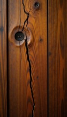 Rich brown wood, heavily cracked, showing years of wear , rustic, vintage wood background, distressed