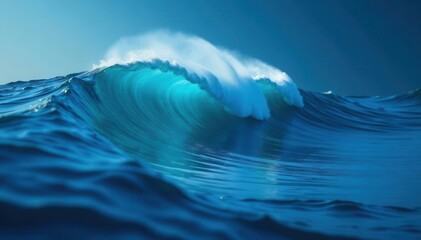 Subtle ocean wave gradient, dark to light blue , skyblue, lightblue, design