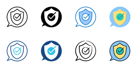 Trust icon set multiple style collection vector illustration 
