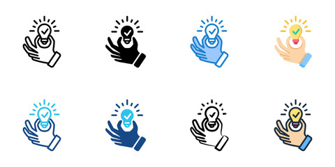 Initiative icon set multiple style collection vector illustration 
