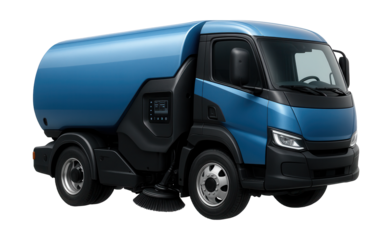 Modern wash truck featuring a digital control panel and advanced sensors.