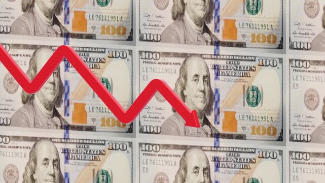 3D Arrow Graph Going Down
