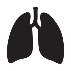 Human lungs vector icon.