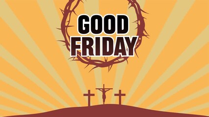happy good friday with cross