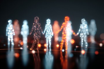 Harnessing innovation in ui design: modern app development trends. Virtual teamwork icons. Teamwork in action: building user interfaces for mobile applications. Digital communication link.