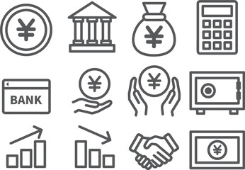 金融関連アイコンセット