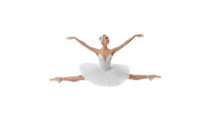 Ballerina dance ballet dancer dancing ballet shoes artistic pose performance stage elegance tutu flexibility on transparent background