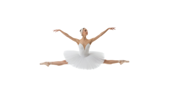 Ballerina dance ballet dancer dancing ballet shoes artistic pose performance stage elegance tutu flexibility on transparent background