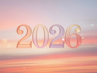 A Nostalgic Glimpse into the Vibrant Hues of 2026 With a Dreamy Sunset Sky and Bokeh Effect Evoking a Sense of Hope and New Beginnings