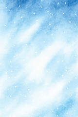 blue white watercolor blizzard background
