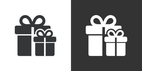 Two Gifts icon. Solid glyph series icon