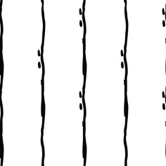 hand-drawn black and white seamless patterns cute simple line-art doodles. Each repeatable design includes playful minimalist illustrations suitable for backgrounds, packaging, textiles, wallpaper