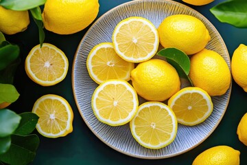 A vibrant scene of a bustling market with stalls selling fresh produce and colorful fabrics, set against a backdrop of lush green trees and a clear blue sky.
