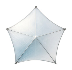 Fototapeta premium Translucent pentagonal solar sail featuring edge tension rods.