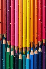 Vibrant colorful pencil crayon strokes texture, abstract, palette, wax crayon