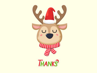 Christmas Reindeer Character Vector Art