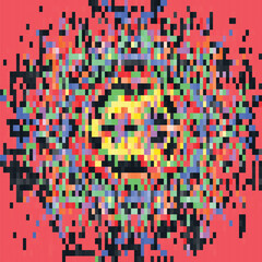 Fototapeta premium Pixel Glitch Vinyl Cover Backgrounds