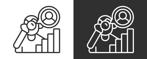Prospecting Icon Set Vector Collection Isolated In Black And White