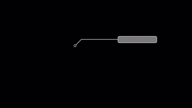 Minimalist Lock Pick Animation on Black Background.
