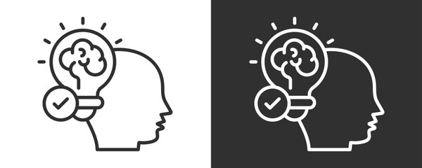 Proficiency Icon Set Vector Collection Isolated In Black And White