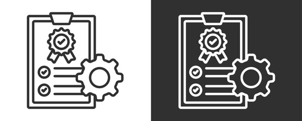 Quality Management Icon Set Vector Collection Isolated In Black And White