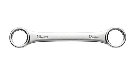 Professional double box end wrench with chrome finish and size markings