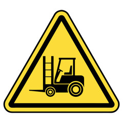 Naklejka premium Vector illustration of a forklift truck sign