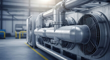 Industrial machinery in a factory setting.