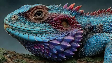 The colorful lizard darted across the rocks, its vibrant hues shimmering in the sunlight.