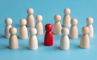 Stand out from the crowd with this dynamic leadership metaphor, perfect for highlighting individuality and unique talent in a vibrant, modern context