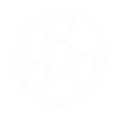 Abstract network of interconnected nodes radiating from center, resembling neural or data structure. White geometric lines on black background emphasize symmetry, complexity, and digital logic.