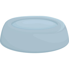 Light Blue Empty Pet Bowl On Transparent Background For Food or Water For Domestic Animals A Simple And Clean Accessory For Feeding Pets
