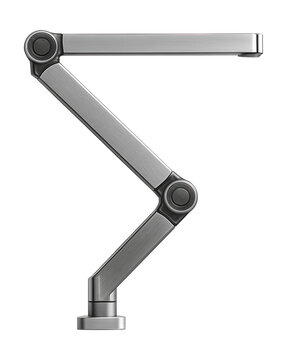 Adjustable cantilever arm with reinforced joints for versatile positioning.