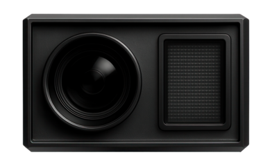 Rectangular infrared speed camera with a dark lens.