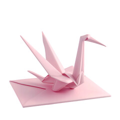 origami  bird 3d style isolated on transparent background