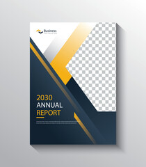 Professional annual report flyer template for corporate and business presentation