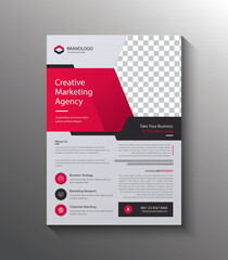Professional corporate business flyer template for company and marketing promotion