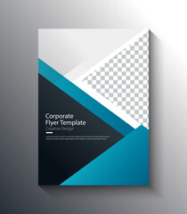 Corporate flyer template for professional company, business, and marketing promotion